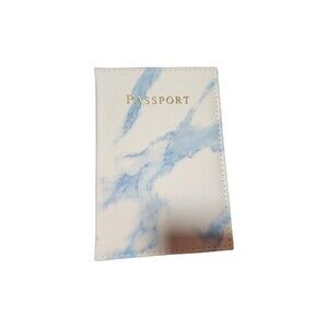 Marble Pattern Passport Cover PU Leather Unisex Women Travel Passport Holder Des